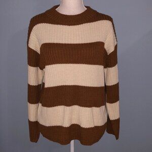 Love For Humanity striped cable knit sweater